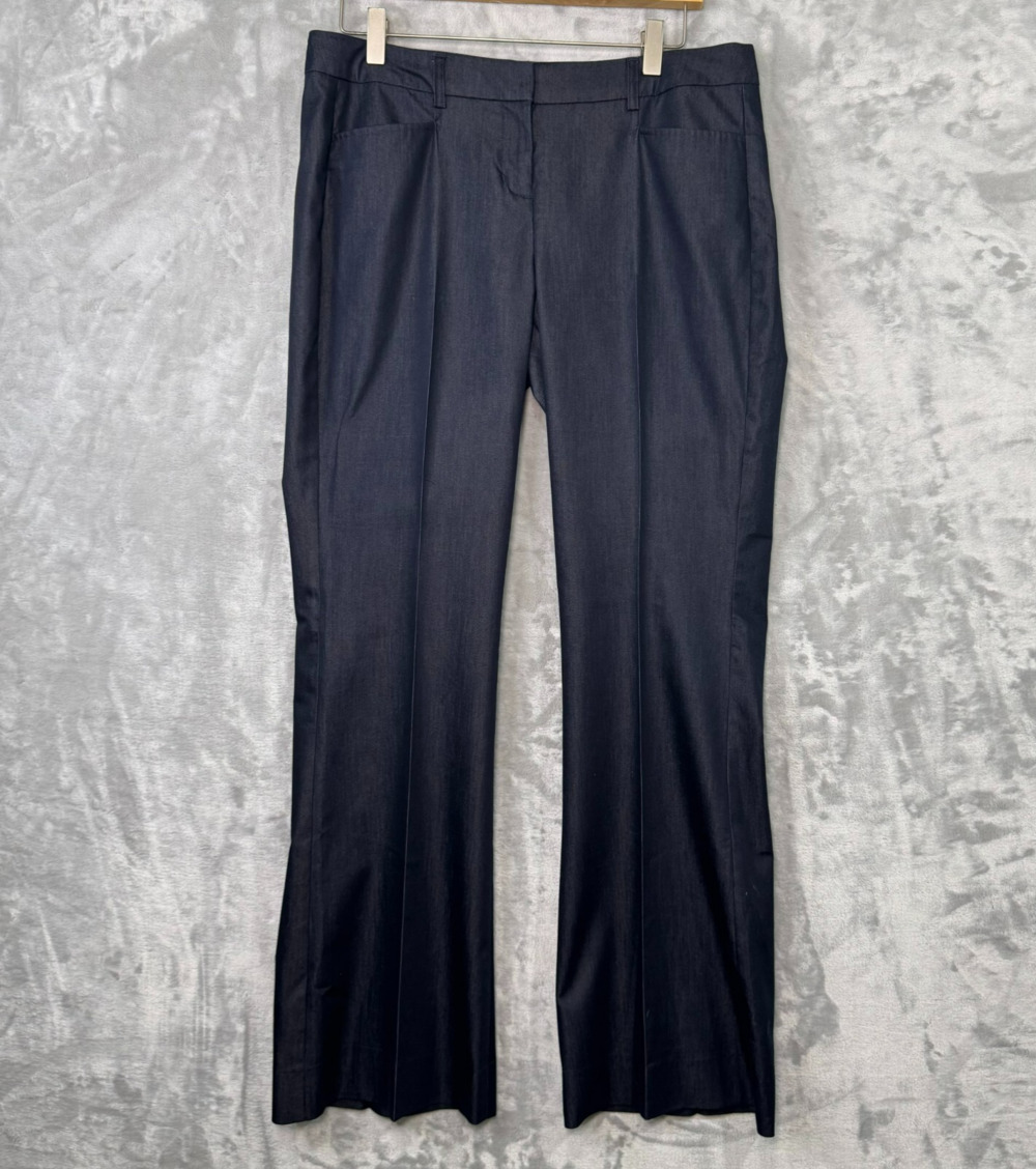 Express Design Studio Pants Womens 8 Black Shimmer Trouser Mid Rise Stretch Work